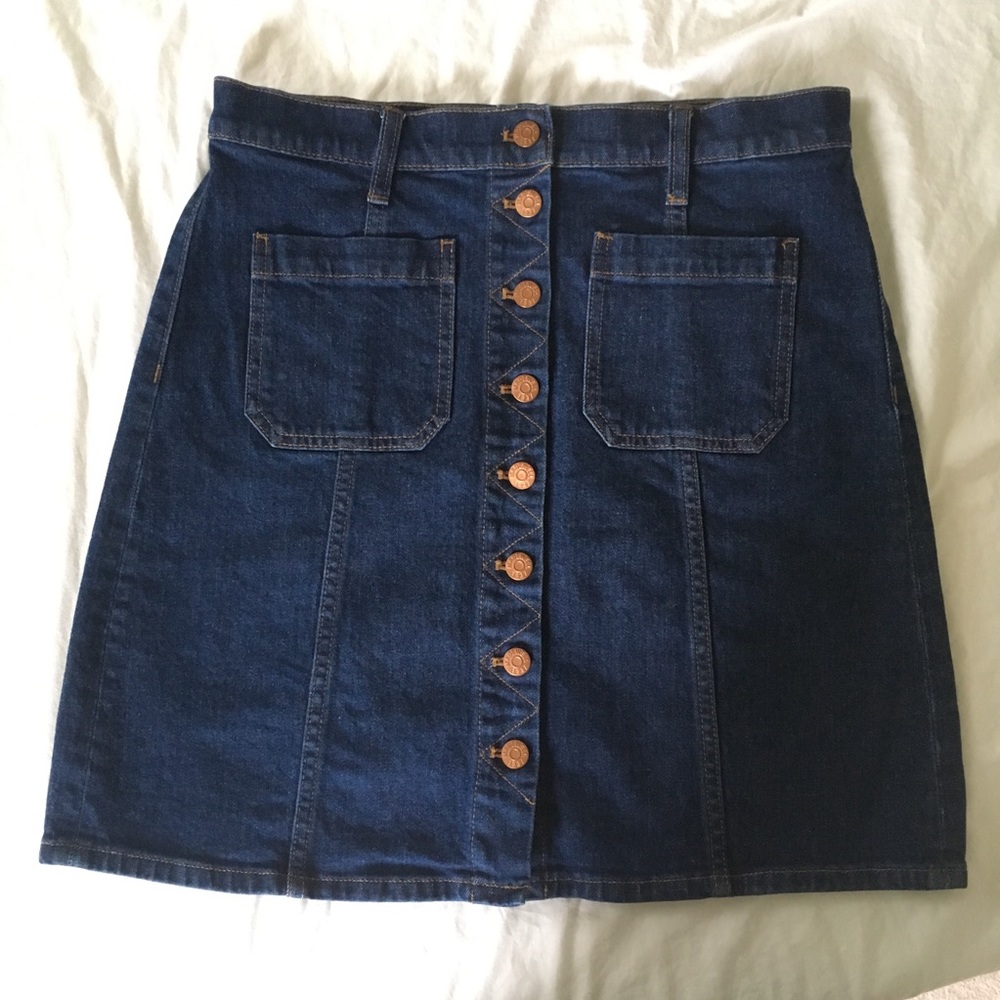 Madewell Denim button up skirt